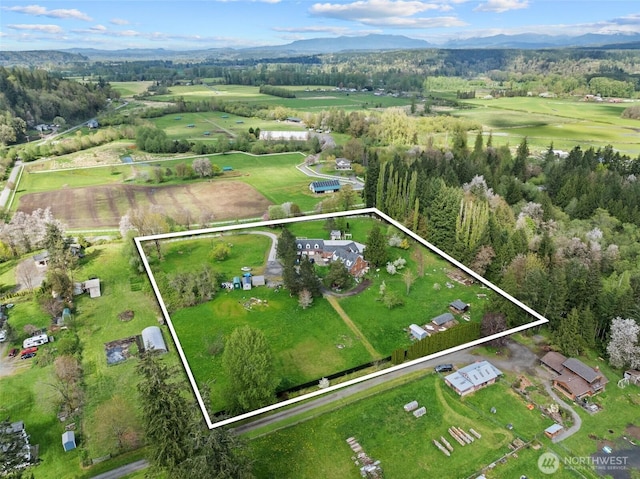 30915 SE Redmond Fall City Rd, Fall City, WA 98024 - birds eye view of property featuring a mountain view
