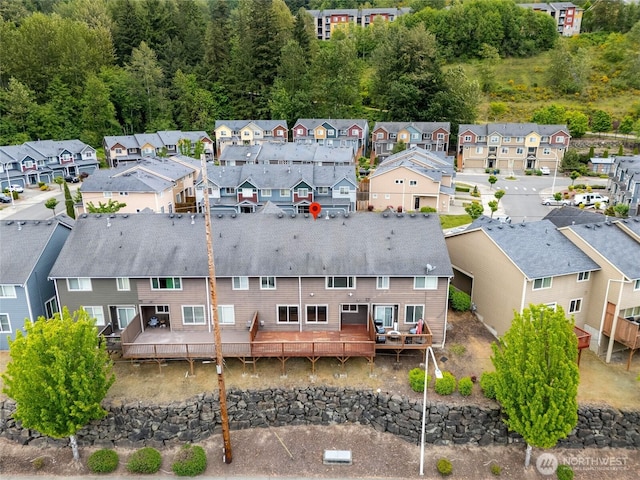 aerial perspective of suburban area