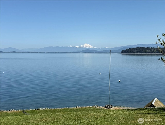 250 Fay Ln, Camano Island, WA 98282 - water view featuring a mountain view