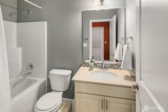 3908 187th Pl SE, Bothell, WA 98012 - bathroom with toilet, vanity, and tub / shower combination