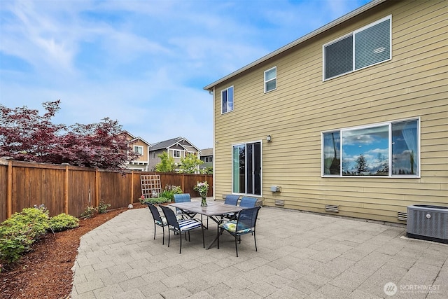 3908 187th Pl SE, Bothell, WA 98012 - view of patio / terrace featuring a fenced backyard and central air condition unit