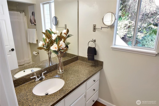 full bath featuring vanity
