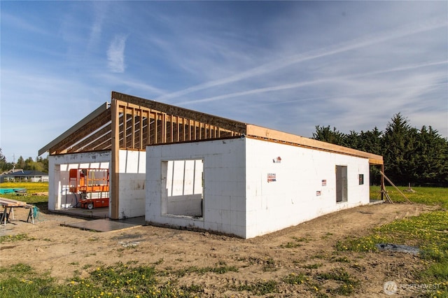 34 Van Dyken Dr, Sequim, WA 98382 - view of side of property featuring concrete block siding