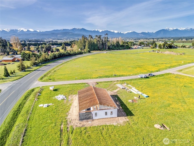 34 Van Dyken Dr, Sequim, WA 98382 - aerial view featuring a mountain view and a rural view