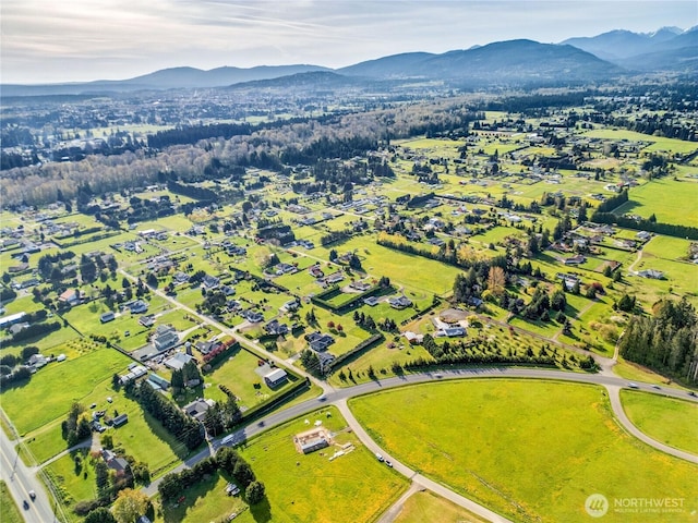 34 Van Dyken Dr, Sequim, WA 98382 - birds eye view of property featuring a mountain view