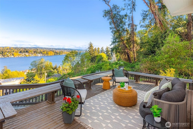 11324 83rd Pl NE, Kirkland, WA 98034 - wooden terrace featuring a water view