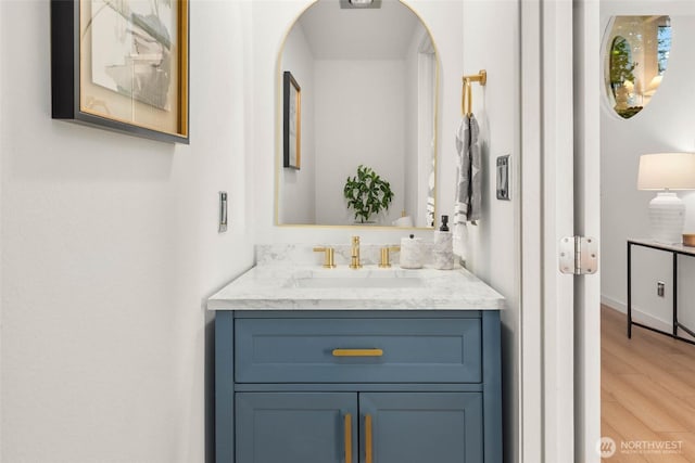 11324 83rd Pl NE, Kirkland, WA 98034 - bathroom featuring vanity and wood finished floors