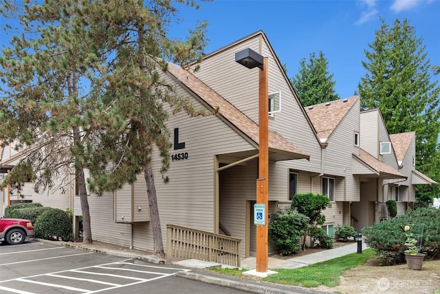 exterior space with uncovered parking