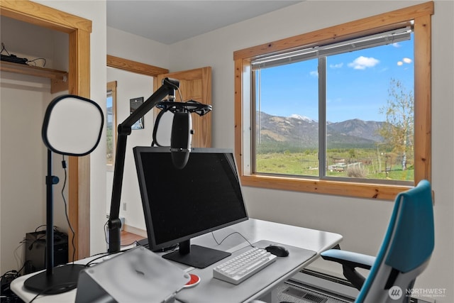 view of office area