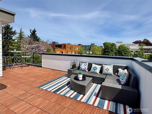 deck featuring an outdoor hangout area