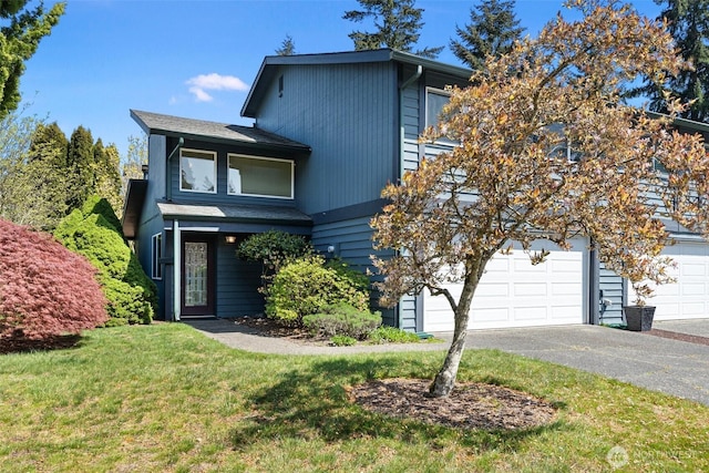 1123 N Whitman, Tacoma, WA 98406 - view of front of house with driveway, a front lawn, and a garage