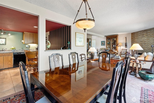 1123 N Whitman, Tacoma, WA 98406 - dining space with light tile patterned floors and a textured ceiling