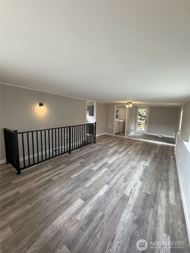 16738 2nd Ave NE, Shoreline, WA 98155 - unfurnished living room with wood finished floors