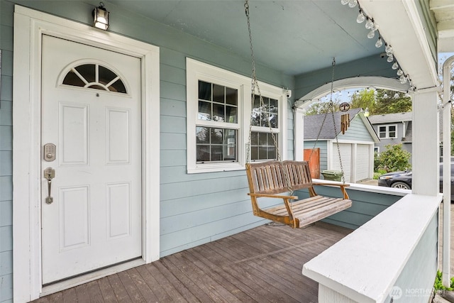 exterior space featuring a porch