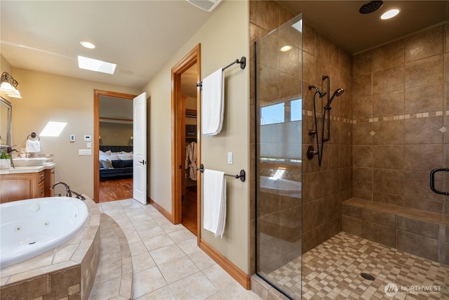 8131 116th Ave NE, Kirkland, WA 98033 - full bathroom with connected bathroom, a jetted tub, and a stall shower