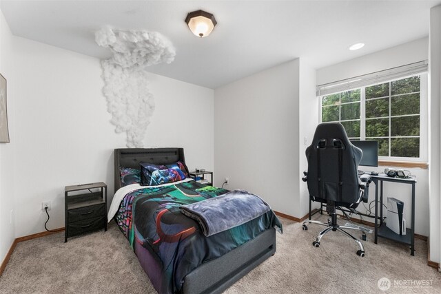 8203 32nd Ave E, Tacoma, WA 98443 - bedroom with carpet, baseboards, and a desk