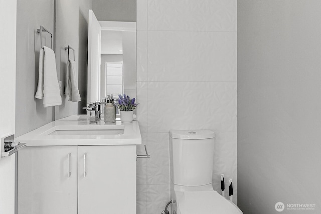 half bath with toilet and vanity