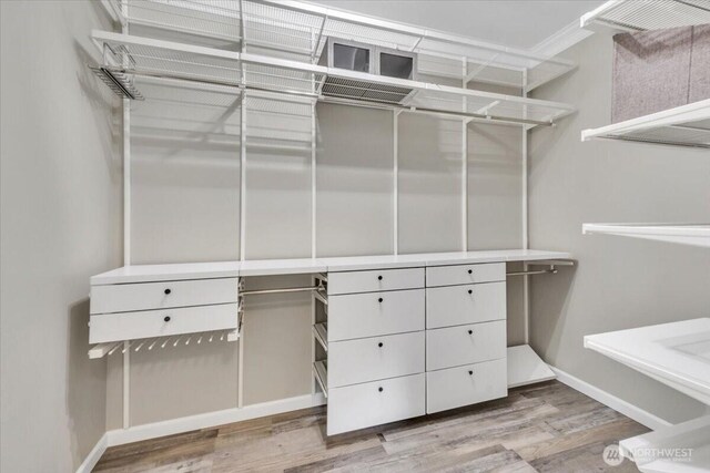 19017 5th St E, Lake Tapps, WA 98391 - spacious closet featuring wood finished floors