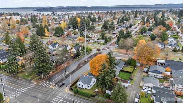 1921 N Stevens St, Tacoma, WA 98406 - birds eye view of property with a residential view and a mountain view
