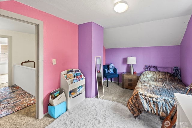 1921 N Stevens St, Tacoma, WA 98406 - bedroom with vaulted ceiling and carpet flooring