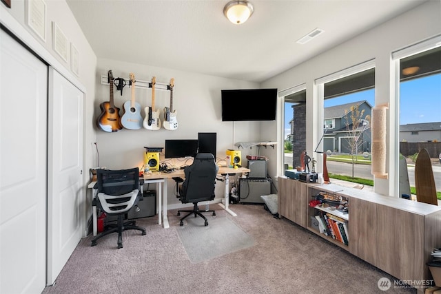 8852 N 5th St, Ridgefield, WA 98642 - carpeted office featuring a healthy amount of sunlight and visible vents