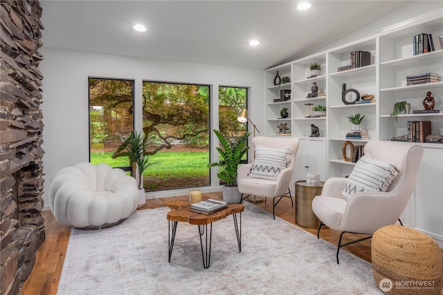 8864 SE 60th St, Mercer Island, WA 98040 - living area with wood finished floors and recessed lighting