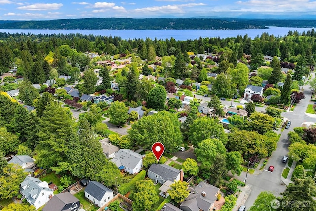 8207 39th Ave NE, Seattle, WA 98115 - aerial perspective of suburban area featuring a nearby body of water