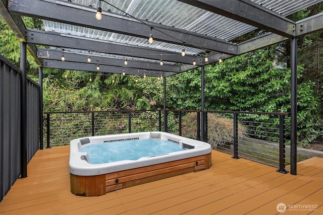 5340 W Mercer Way, Mercer Island, WA 98040 - wooden deck featuring a pergola