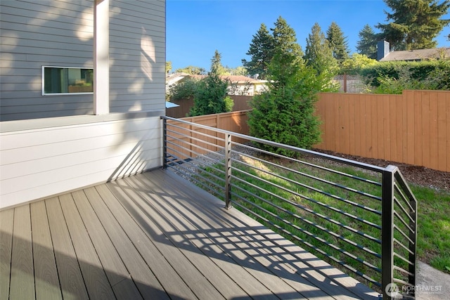 wooden deck with fence