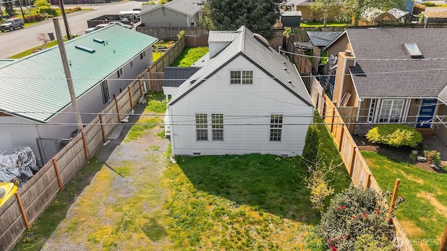 drone / aerial view with a residential view