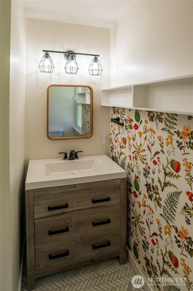 bathroom featuring vanity