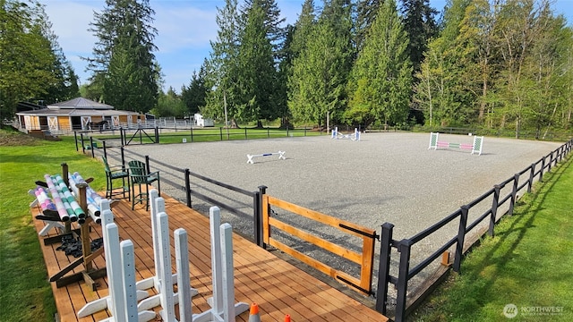 surrounding community with a lawn
