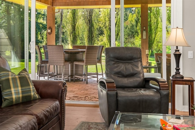 view of sunroom