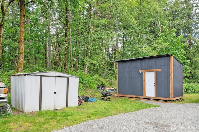 1332 SE Fireweed Rd, Shelton, WA 98584 - view of shed with a forest view