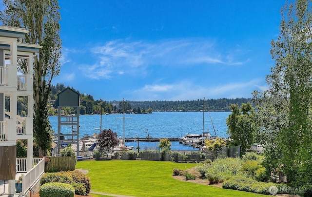 6125 NE 175th St Unit M-202, Kenmore, WA 98028 - water view featuring a boat dock