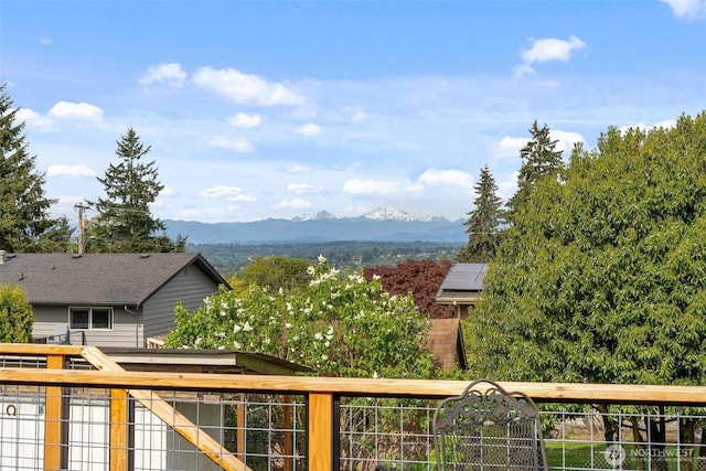 view of mountain background