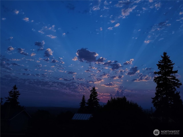 view of nature at dusk