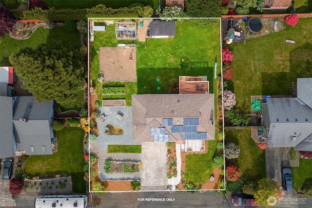 aerial view of property's location featuring property boundaries highlighted