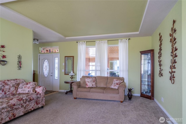 1701 E Burr Ave Unit 12, Moses Lake, WA 98837 - living room with healthy amount of natural light, carpet floors, and baseboards