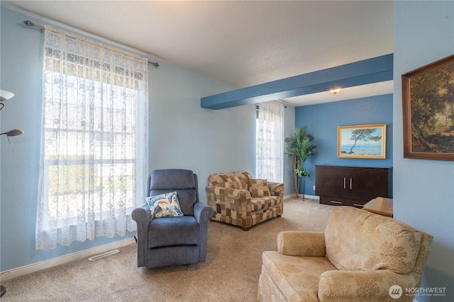 1701 E Burr Ave Unit 12, Moses Lake, WA 98837 - living area featuring carpet floors and baseboards