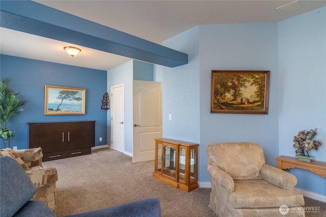 1701 E Burr Ave Unit 12, Moses Lake, WA 98837 - living room featuring carpet floors and baseboards