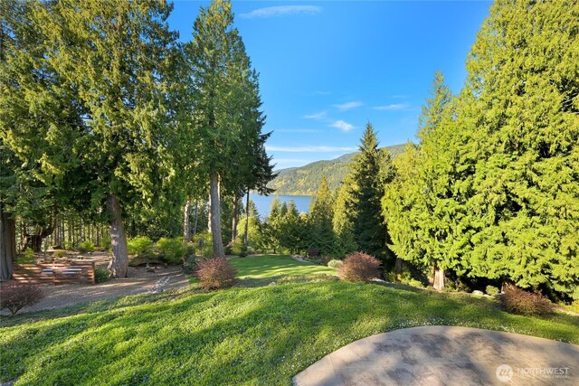 3445 S Bay Dr, Sedro Woolley, WA 98284 - view of yard featuring a water and mountain view