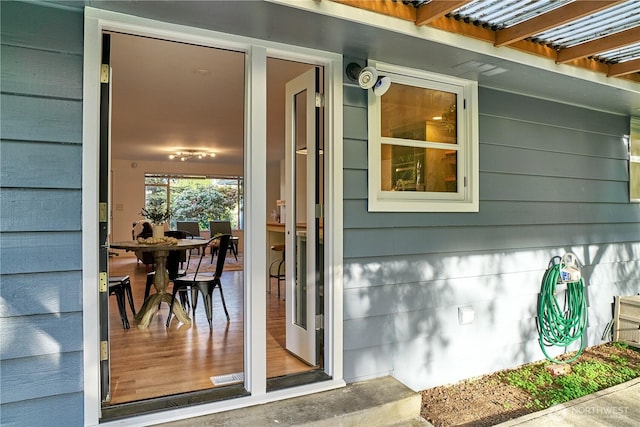 view of doorway to property