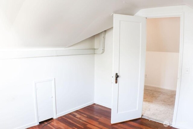 2916 Robin Ave, Bremerton, WA 98310 - additional living space with lofted ceiling, baseboards, and dark wood-style flooring