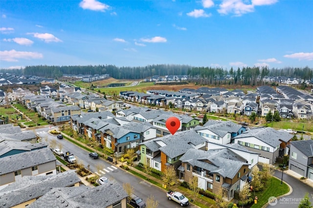drone / aerial view featuring a residential view