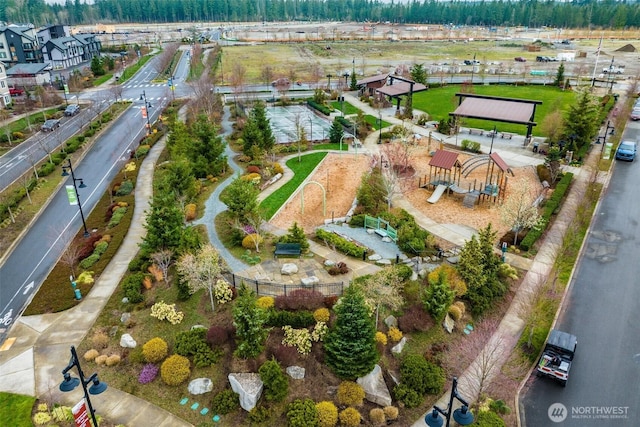 birds eye view of property