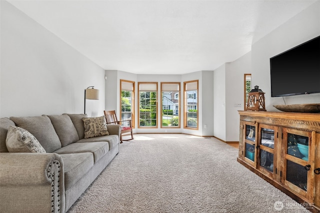 327 Keach Ct, Steilacoom, WA 98388 - living area featuring carpet floors and baseboards