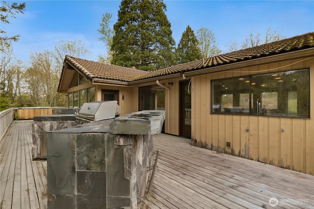 15324 SE 344th St, Auburn, WA 98092 - wooden terrace with exterior kitchen