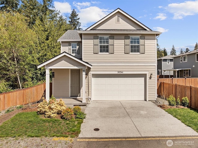 30341 117th Ct SE, Auburn, WA 98092 - traditional home featuring fence, an attached garage, and concrete driveway