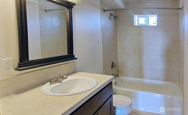 1953 S I St Unit 9, Tacoma, WA 98405 - bathroom with toilet, bathing tub / shower combination, tasteful backsplash, and vanity
